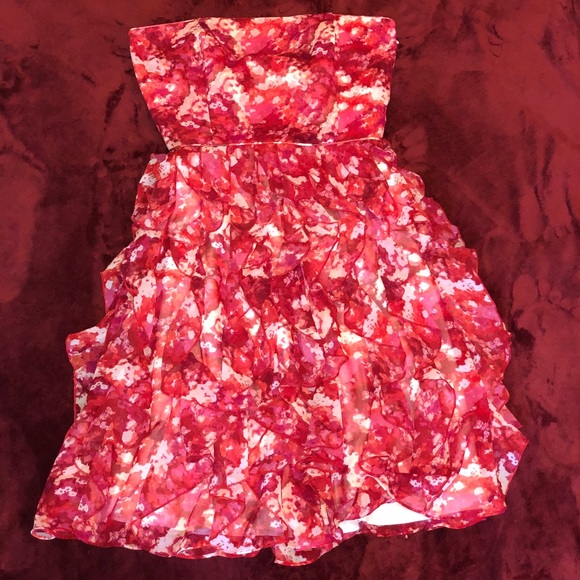 White House Black Market Floral Chiffon Dress - Picture 2 of 7